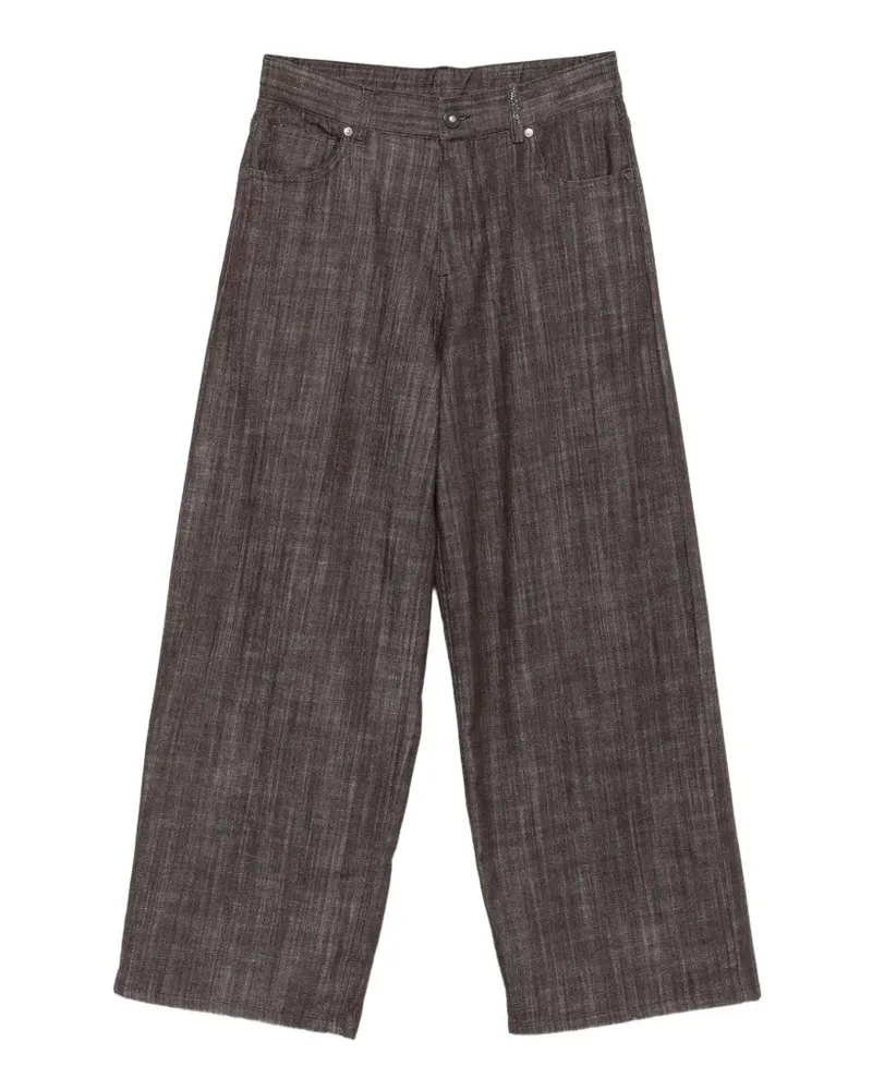 PANICALE Cashmere Hose mit geradem Bein - Braun Braun