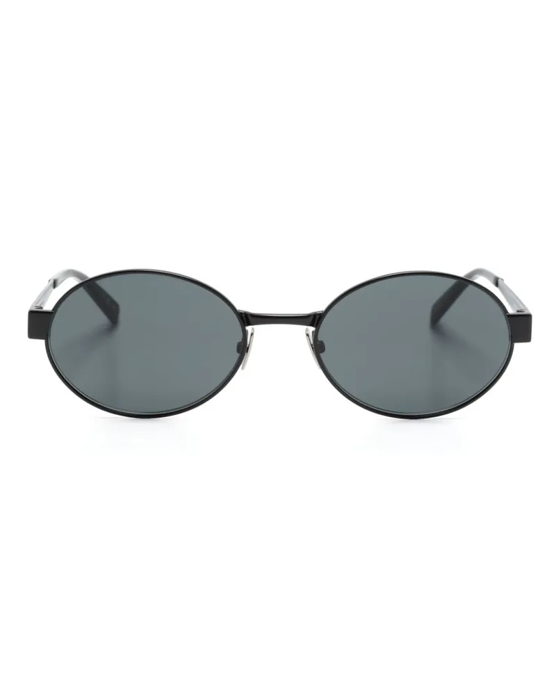 Saint Laurent SL692 Sonnenbrille mit ovalem Gestell - Schwarz Schwarz