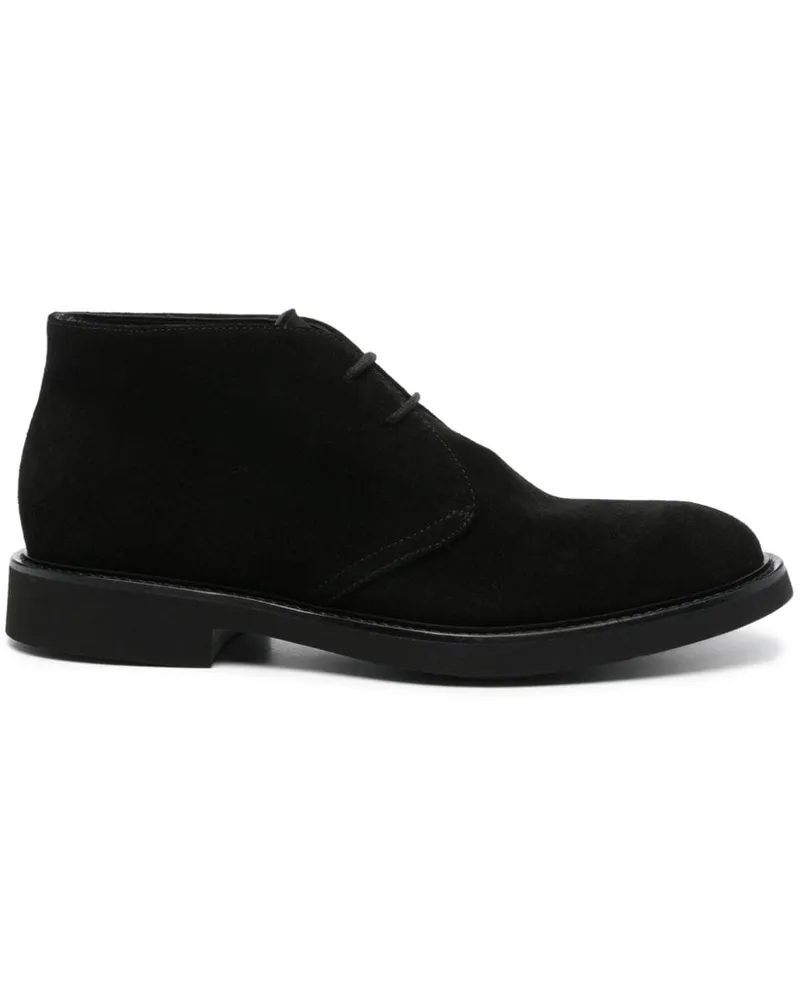 Doucal´s Schnürstiefel aus Wildleder - Schwarz Schwarz