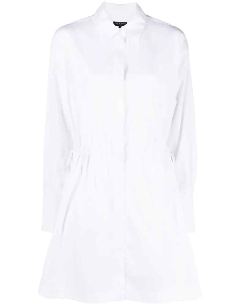 Rag & Bone Hemdkleid mit Kordelzug - Weiß Weiß