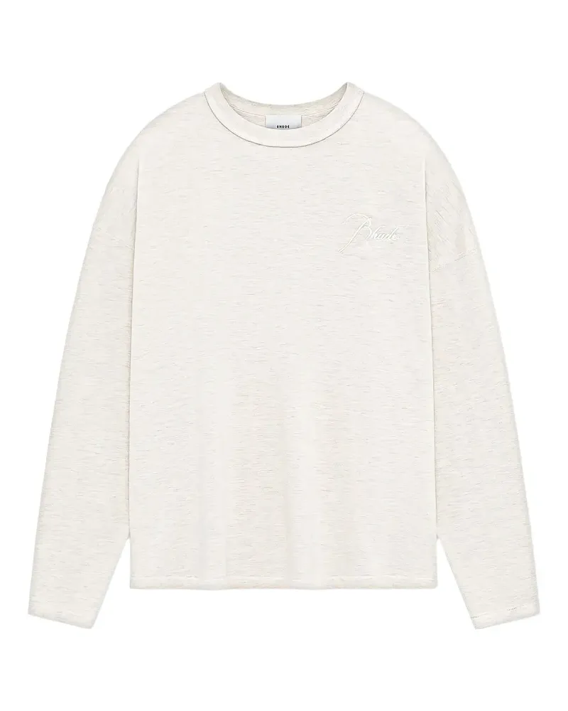 RHUDE logo-detail long-sleeve T-shirt - Nude Nude