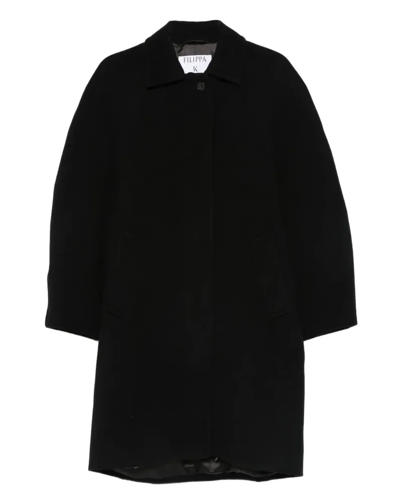 Filippa K Einreihiger Mantel - Schwarz Schwarz