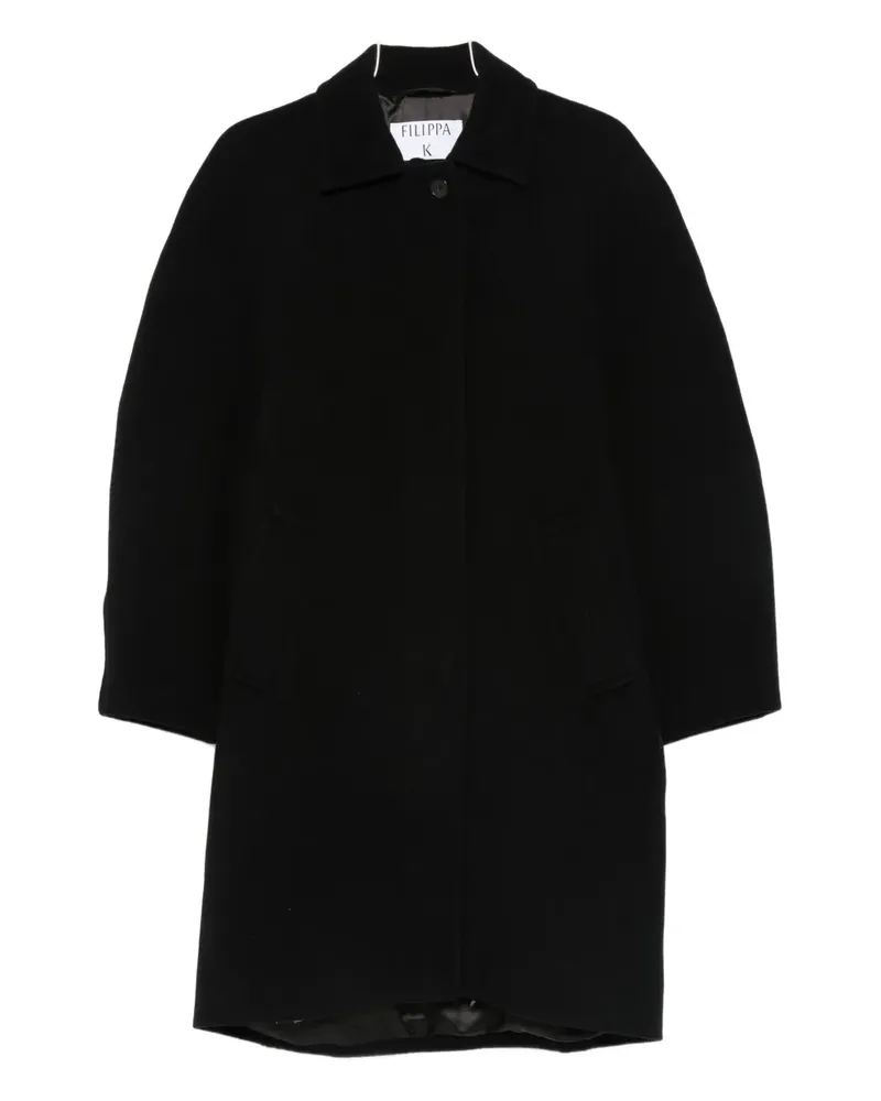 Filippa K Einreihiger Mantel - Schwarz Schwarz