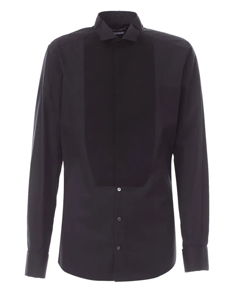 Dolce & Gabbana Hemd mit Smoking-Einsatz - Schwarz Schwarz