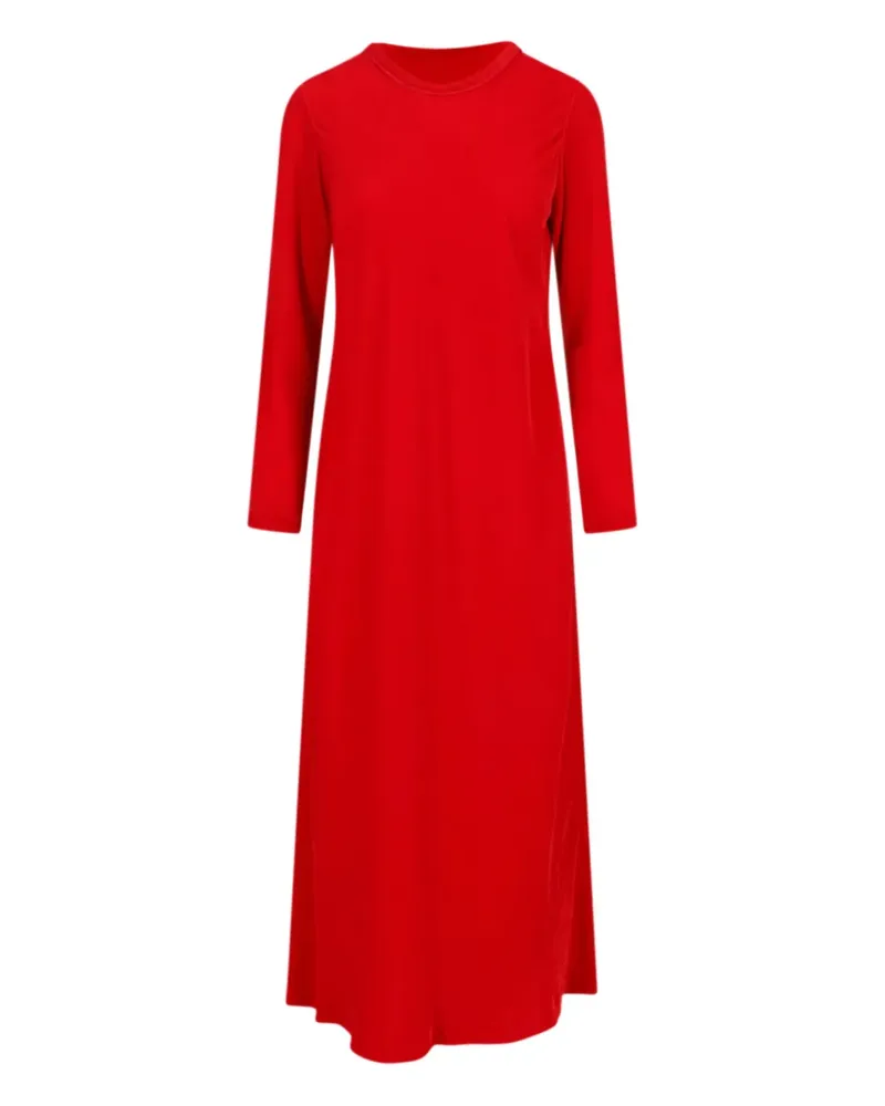 ASPESI Midikleid aus Samt - Rot Rot