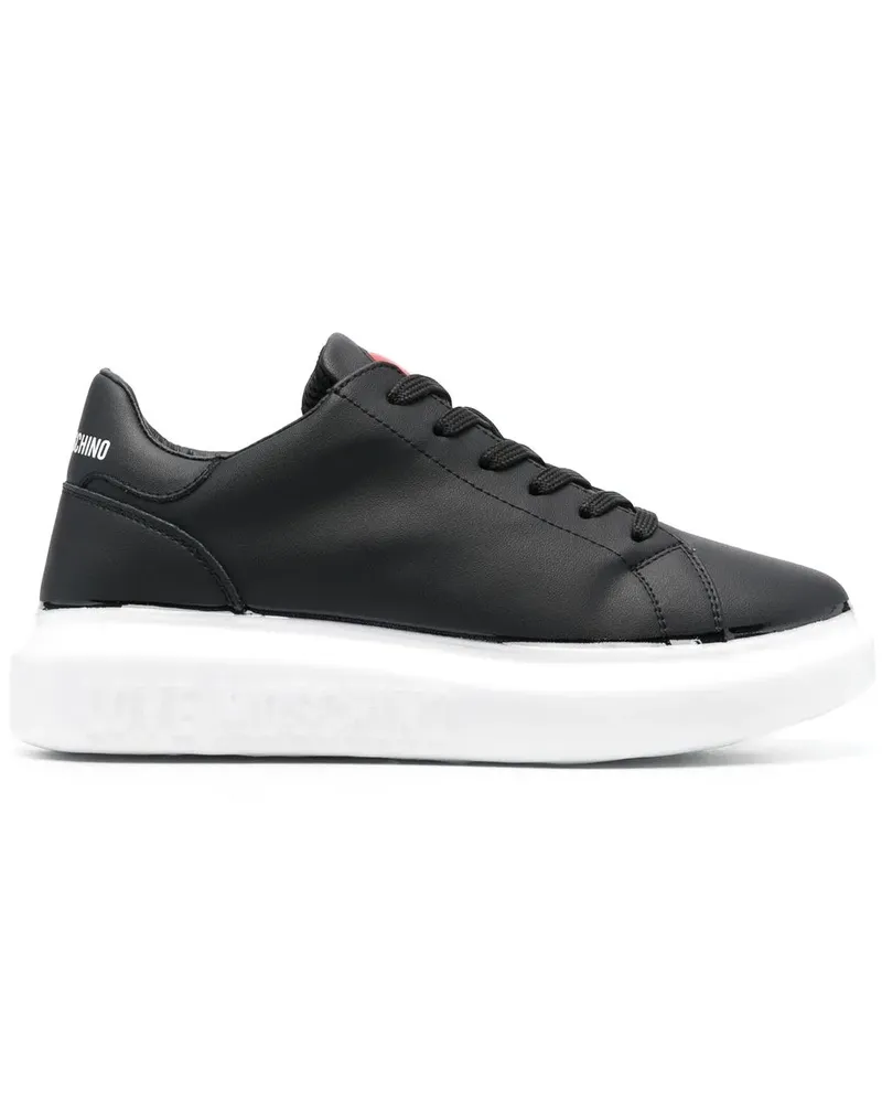Moschino Sneakers mit Schnürung - Schwarz Schwarz
