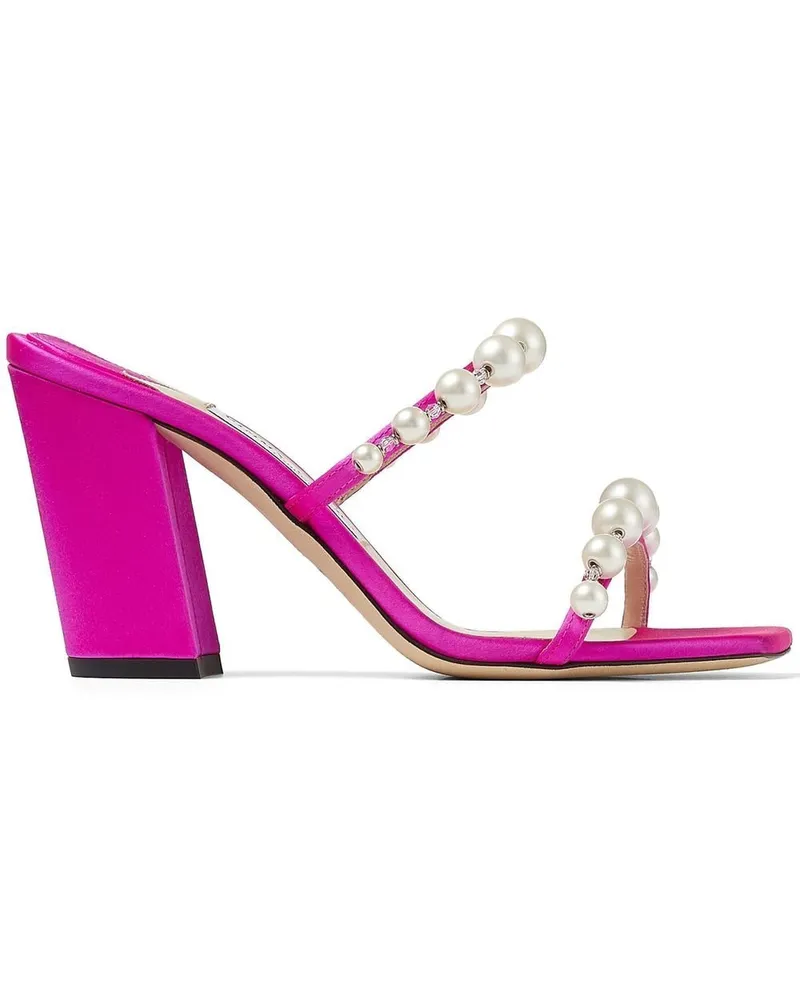 Jimmy Choo Amara Satin Sandalen 85mm - Rosa Rosa