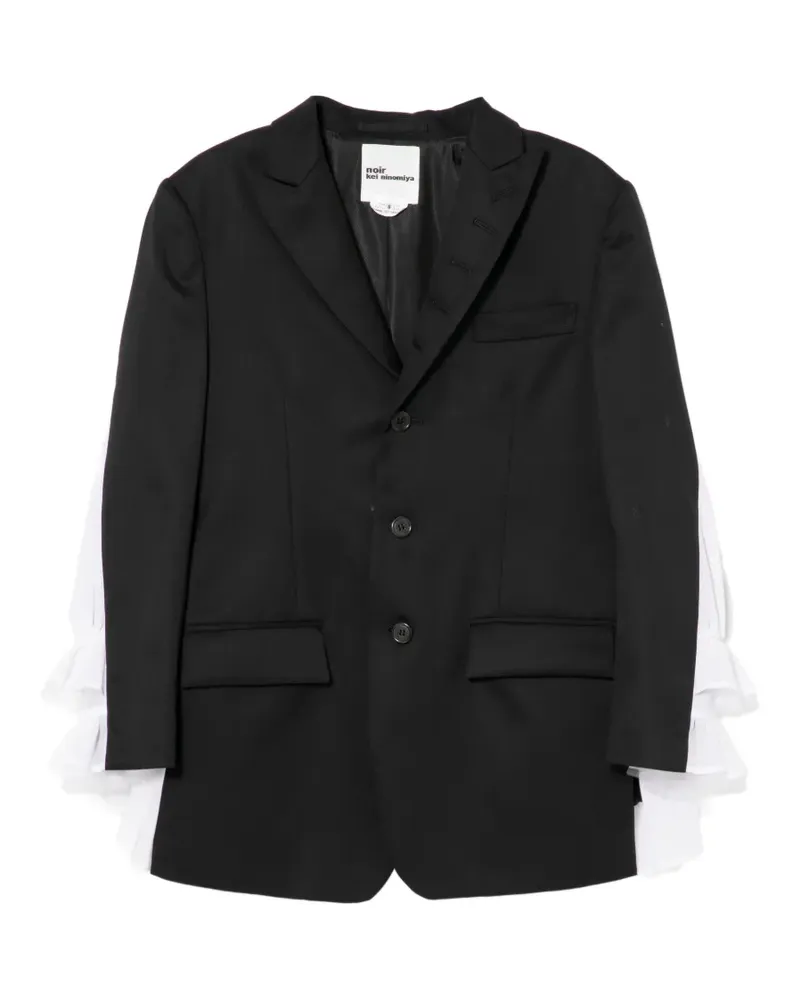 Noir Kei Ninomiya Gerüschter Blazer - Schwarz Schwarz