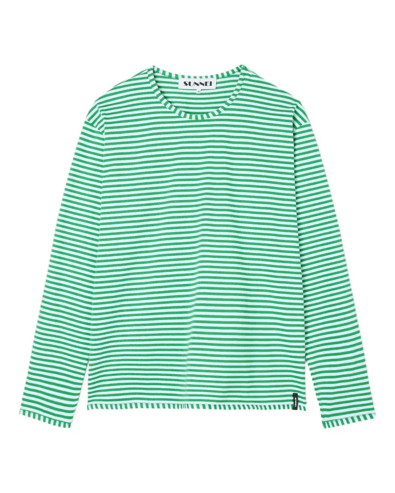 SUNNEI striped long-sleeve T-shirt - Grün Grün