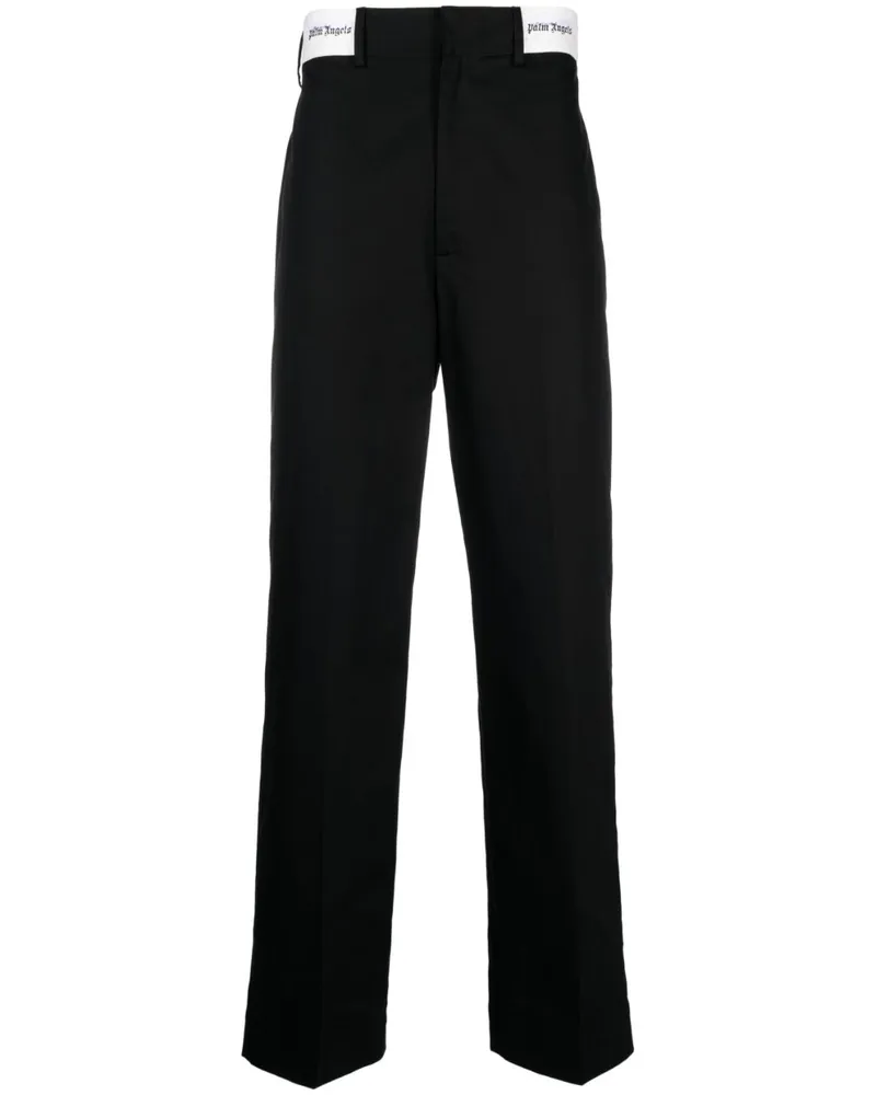 Palm Angels Chino mit Logo-Bund - Schwarz Schwarz