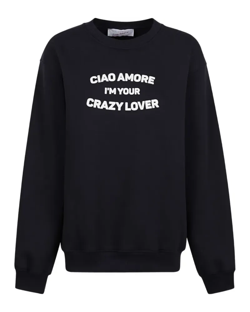 Giada Benincasa I Your Crazy Lover Sweatshirt mit rundem Ausschnitt - Blau Blau