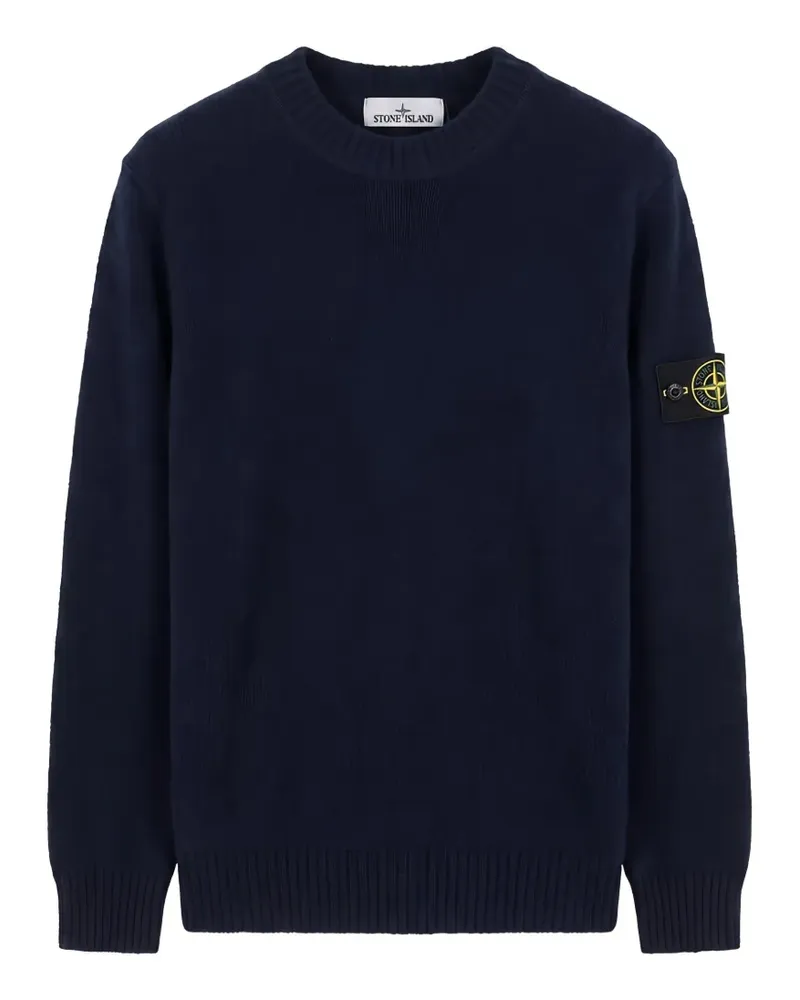 Stone Island Compass-patch knitted sweater - Blau Blau