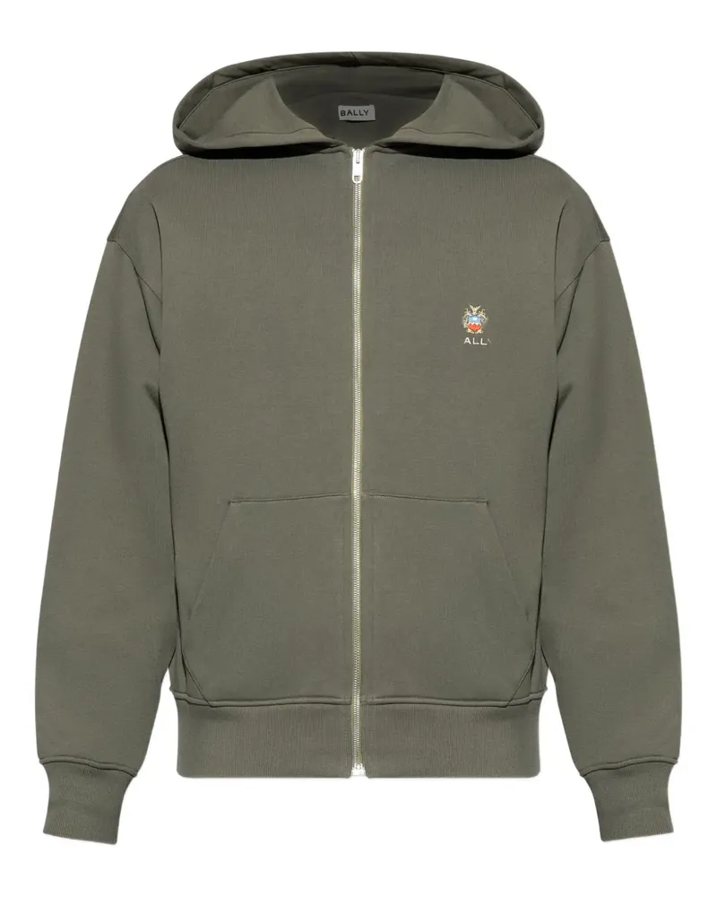 Bally Kapuzenjacke mit Logo-Stickerei - Grün Grün