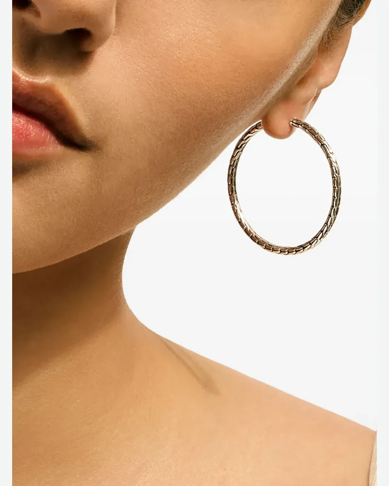 John Hardy sterling silver JH Essential Flex hoop earrings - Silber Silber