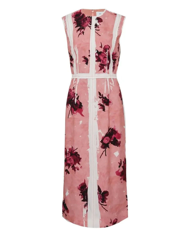 Erdem floral sleeveless midi dress - Rosa Rosa