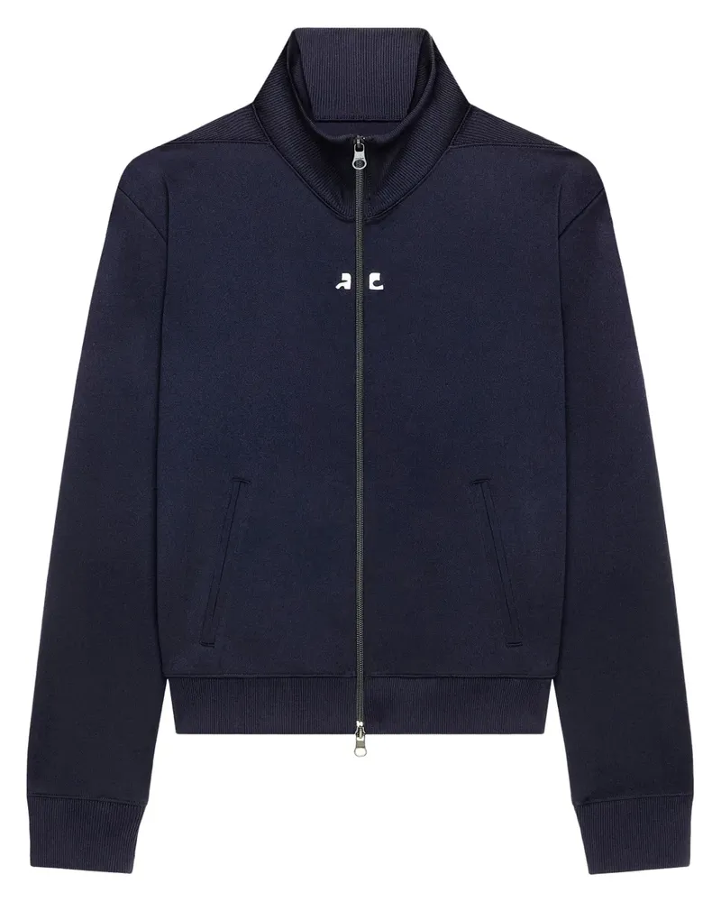 Courrèges Sportjacke mit Logo-Stickerei - Blau Blau