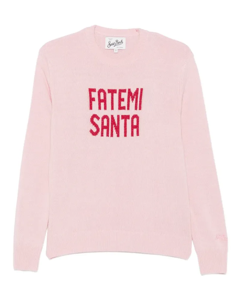 MC2 Saint Barth Pullover mit Slogan-Intarsie - Rosa Rosa
