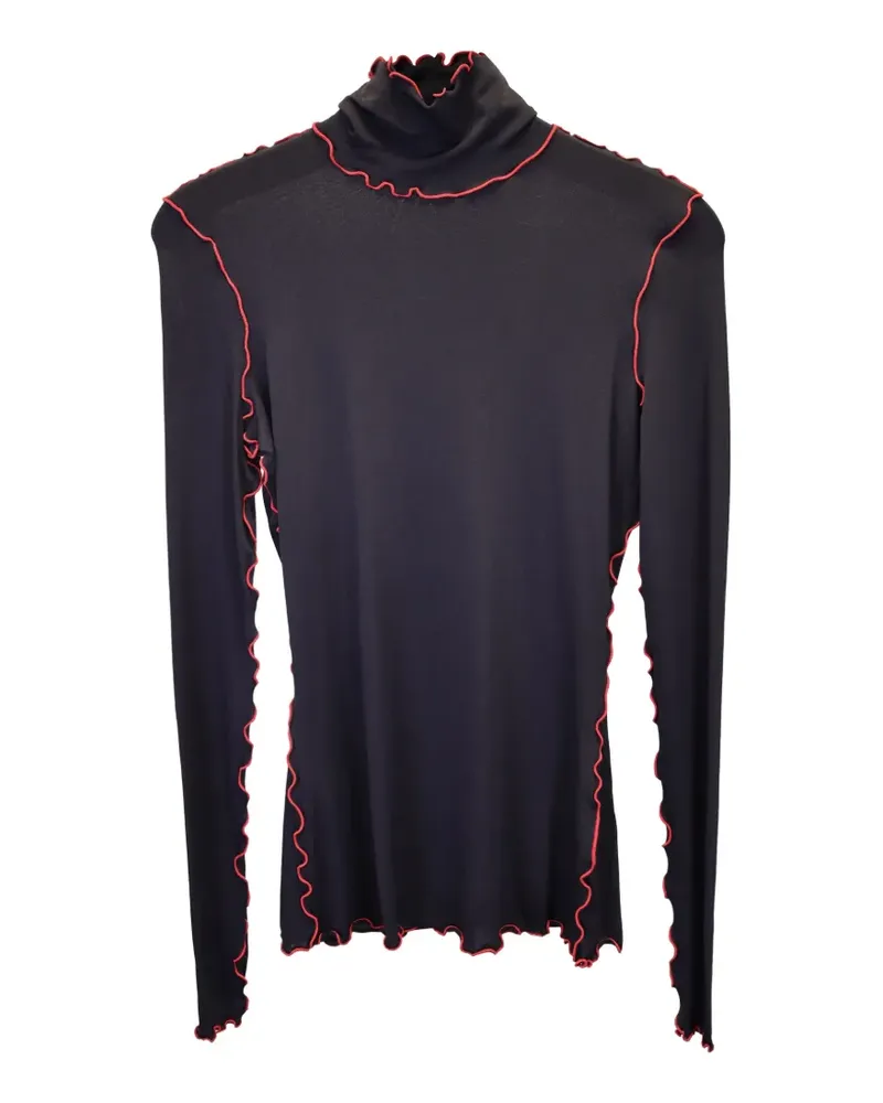 Proenza Schouler ruffle-trim turtleneck top - Schwarz Schwarz