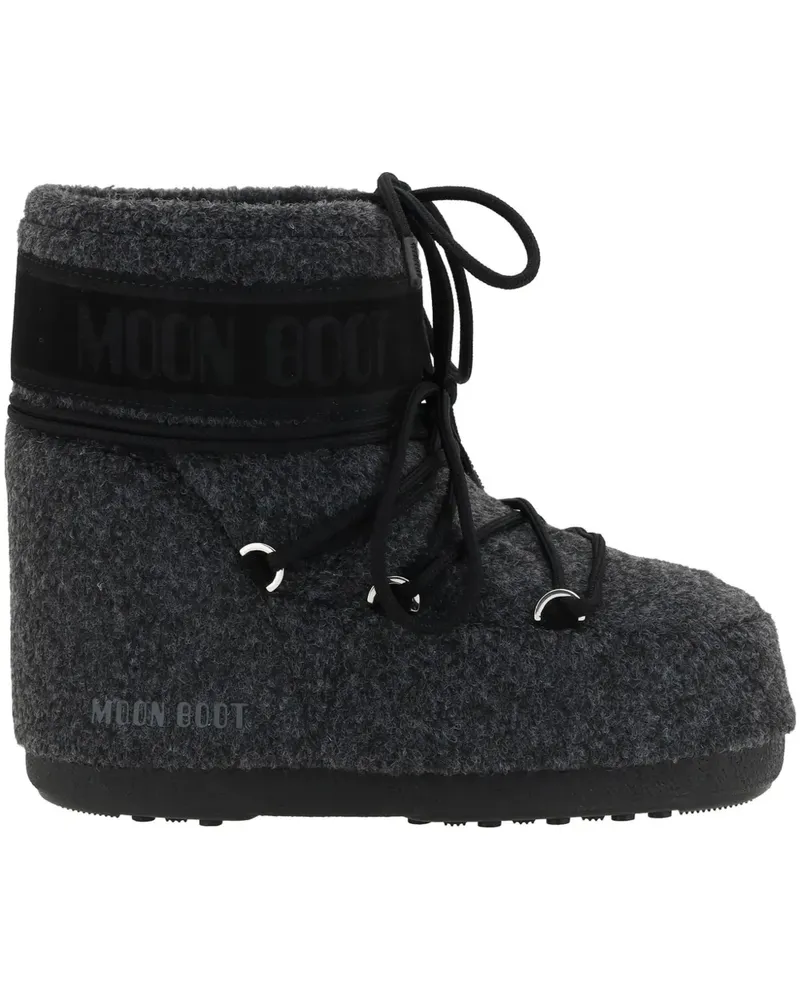 Moon Boot Icon Filzstiefel - Schwarz Schwarz