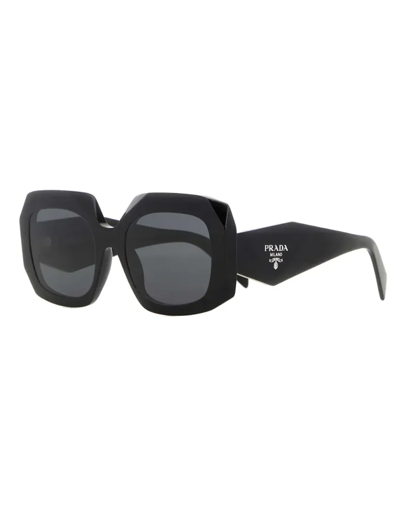 Prada Sonnenbrille mit geometrischem Gestell - Schwarz Schwarz