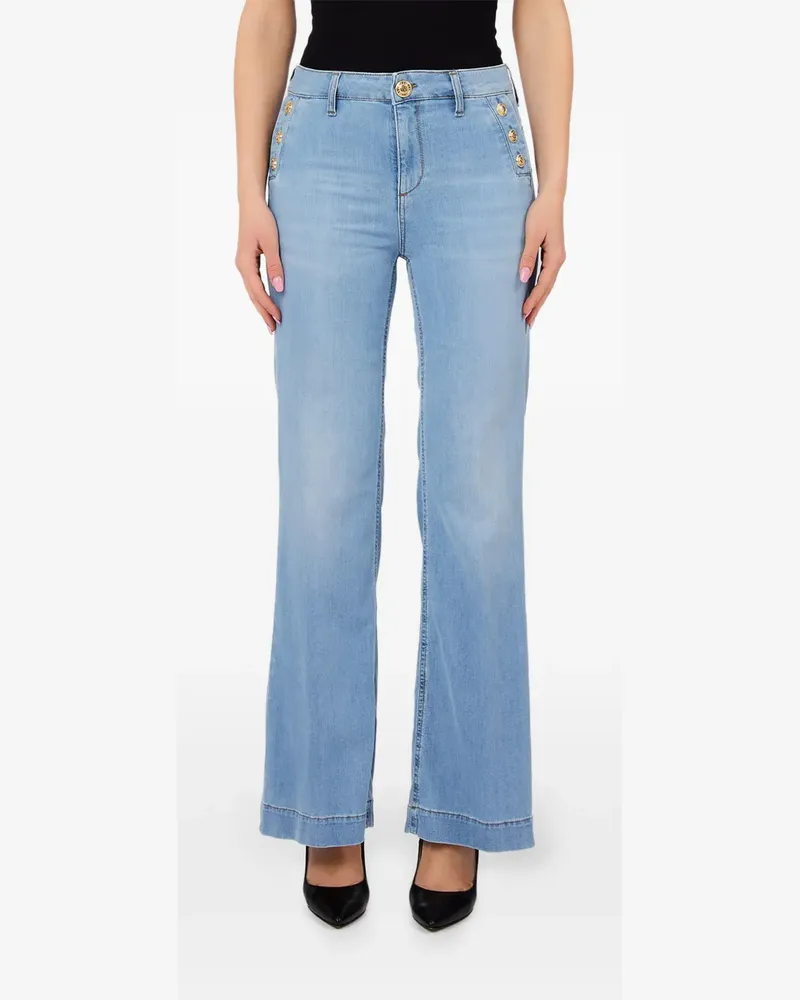 Liu Jo button-embellished flared jeans - Blau Blau