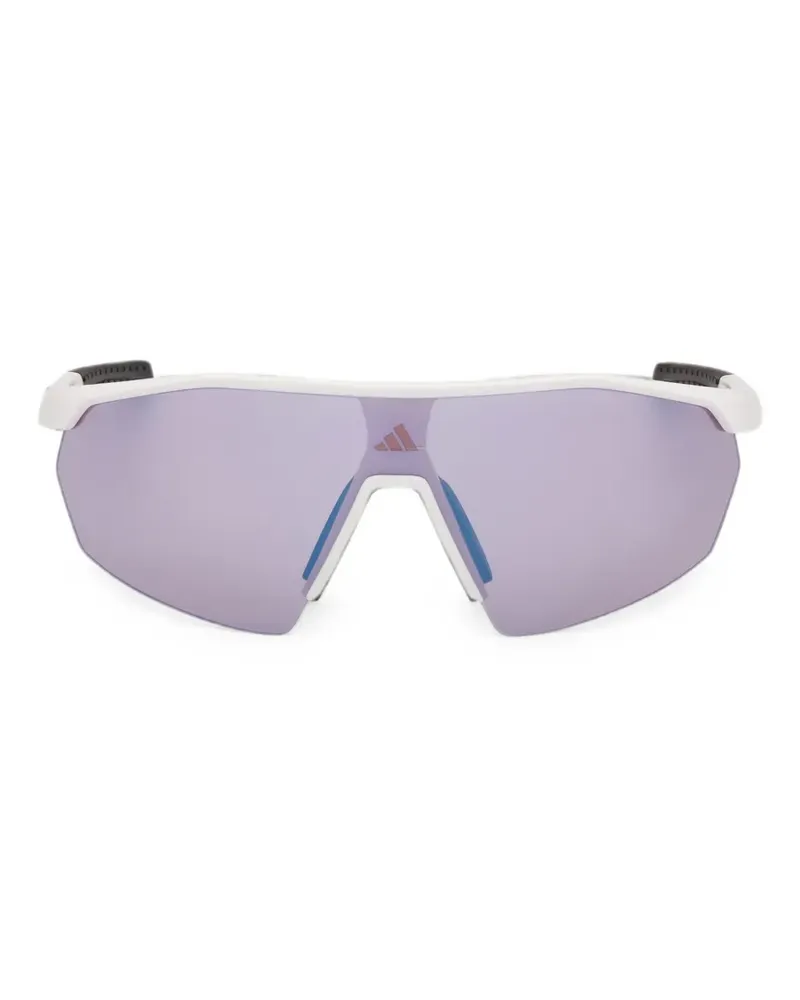 adidas Sonnenbrille mit Shield-Gestell - Weiß Weiß