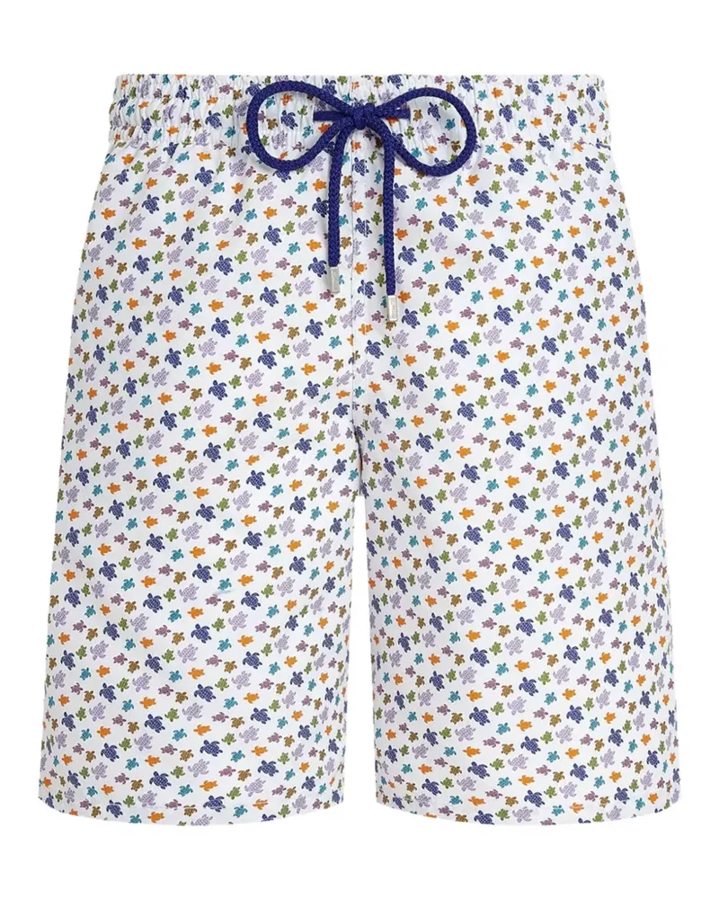 Vilebrequin Badeshorts mit Ronde des Tortues-Print - Weiß Weiß