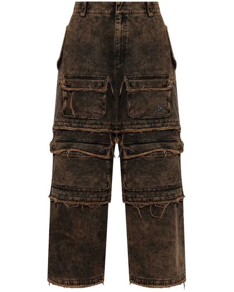 MISBHV Ibiza Oversize Cargo-Jeans - Braun Braun