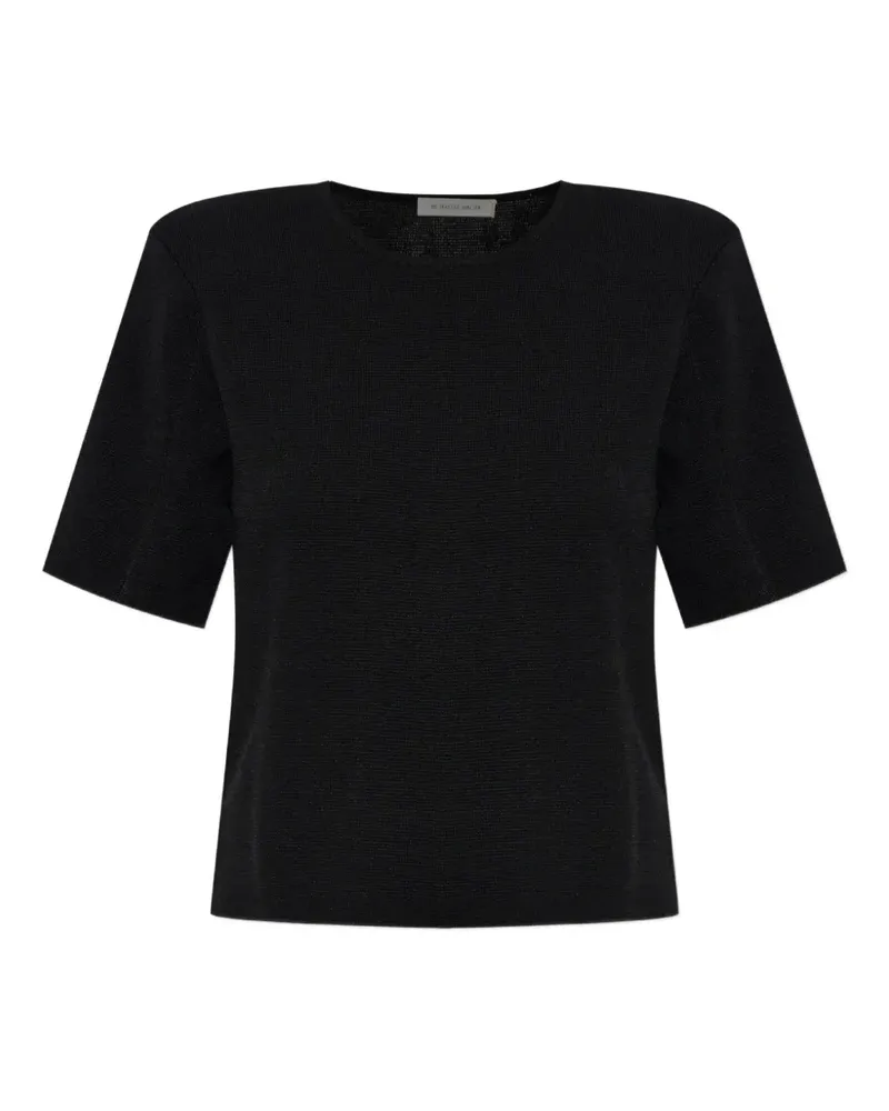 By Malene Birger Amber padded-shoulder top - Schwarz Schwarz