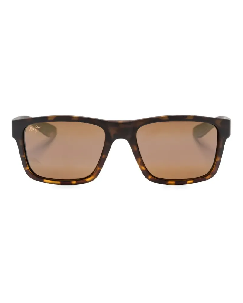 Maui Jim Sonnenbrille mit eckigem Gestell - Schwarz Schwarz