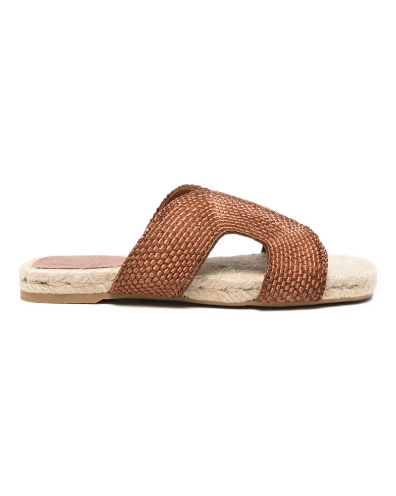 Castañer Pura woven flat espadrilles - Braun Braun