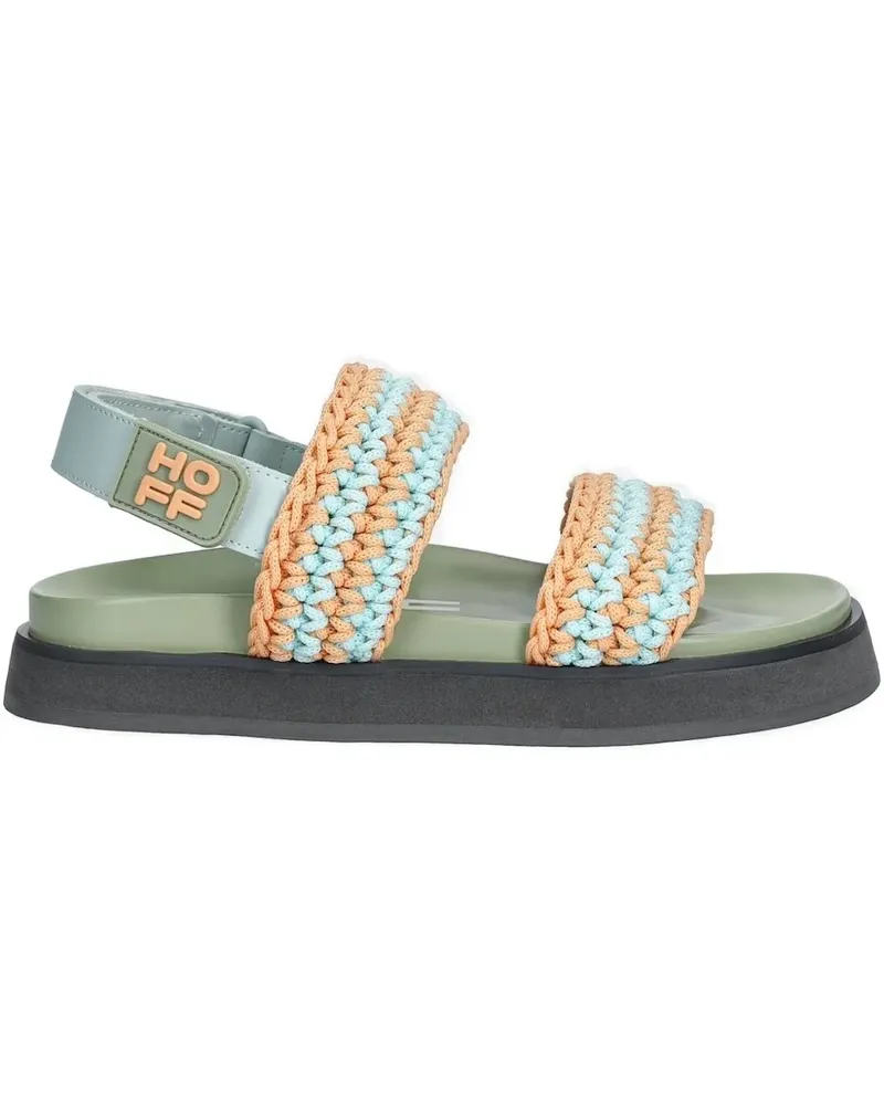 HOFF Gehäkelte Sandalen mit Doppelriemen - Grün Grün