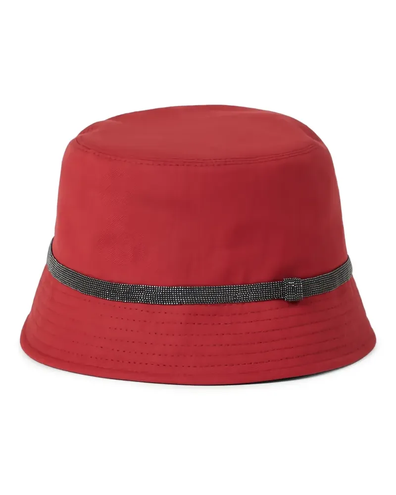 Brunello Cucinelli Fischerhut mit Monili-Besatz - Rot Rot