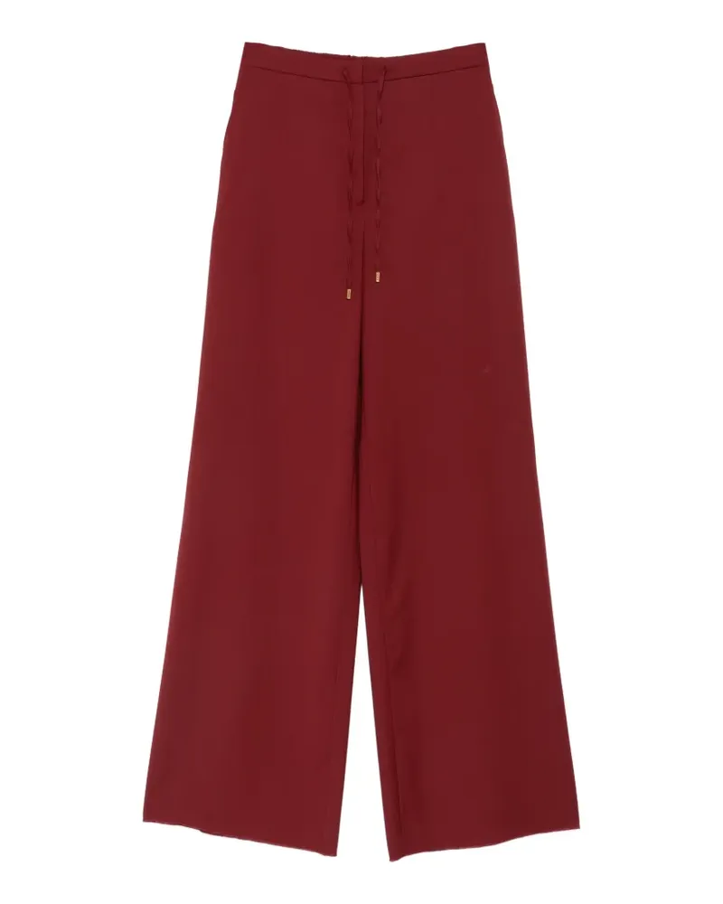 Max Mara Palazzohose mit Kordelzug - Rot Rot