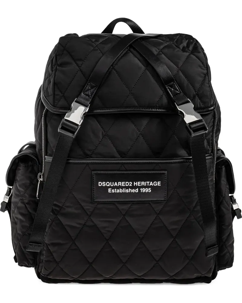 Dsquared2 Gesteppter Rucksack - Schwarz Schwarz