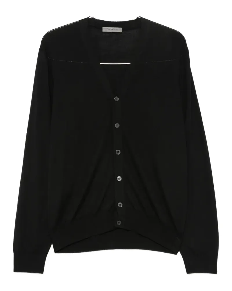 Corneliani Cardigan mit V-Ausschnitt - Schwarz Schwarz