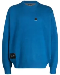 Izzue Pullover mit Intarsien-Logo Blau