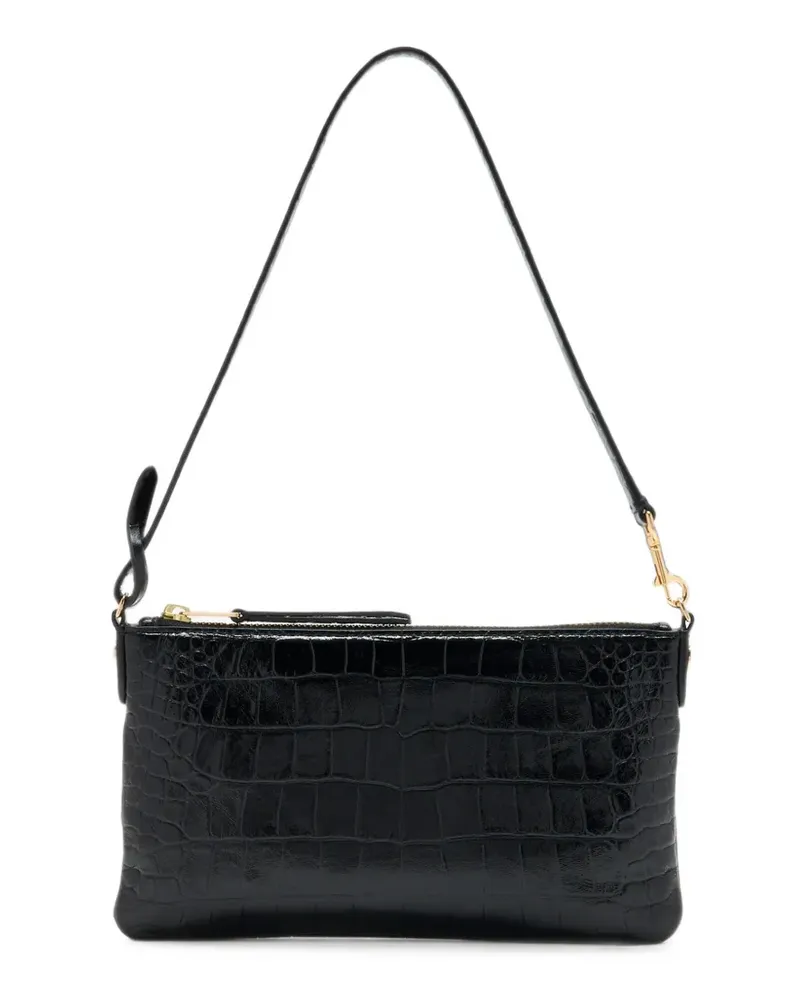 Tory Burch croc-embossed pochette - Schwarz Schwarz
