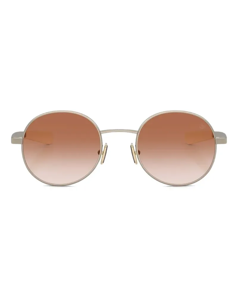 Moncler Runde Sonnenbrille mit mattem Gestell - Silber Silber