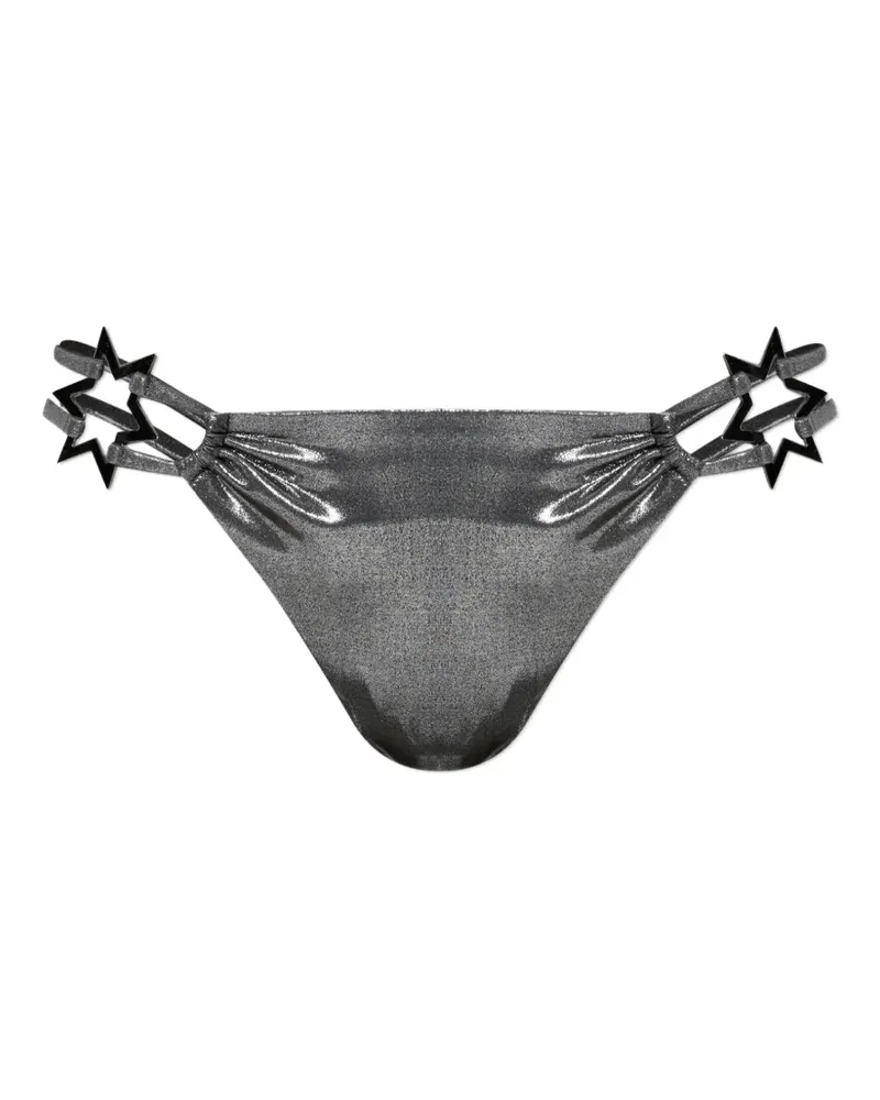 MISBHV star-appliqué bikini bottoms - Silber Silber