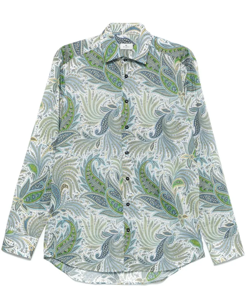 Etro Hemd mit Paisleymuster - Blau Blau