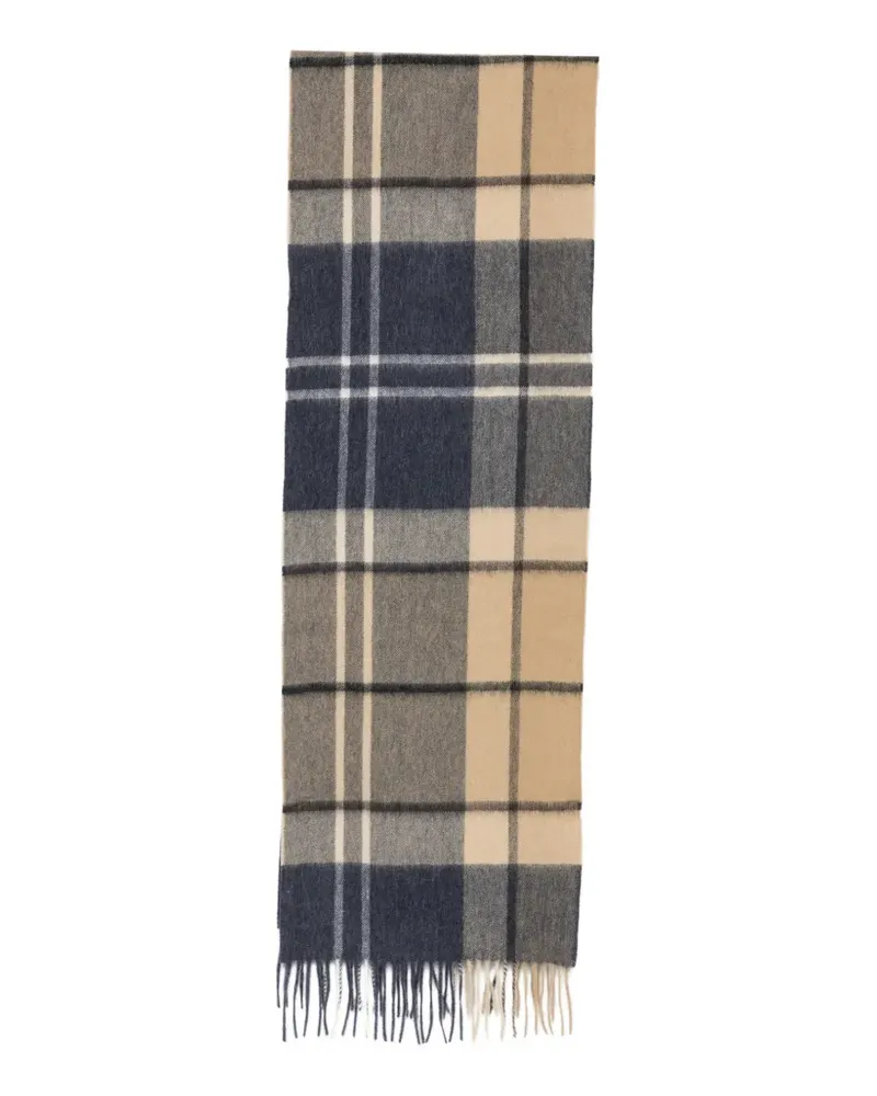 Barbour Carrbridge Schal mit Schottenkaro und Fransen - Nude Nude