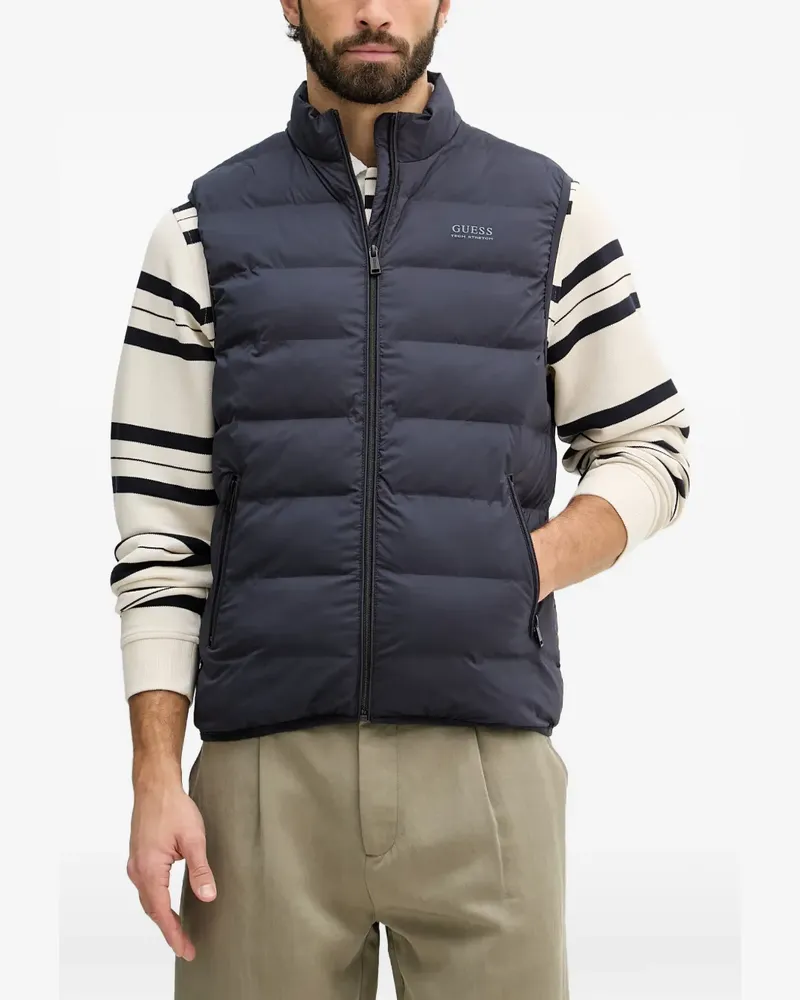 Guess logo-detail gilet - Blau Blau