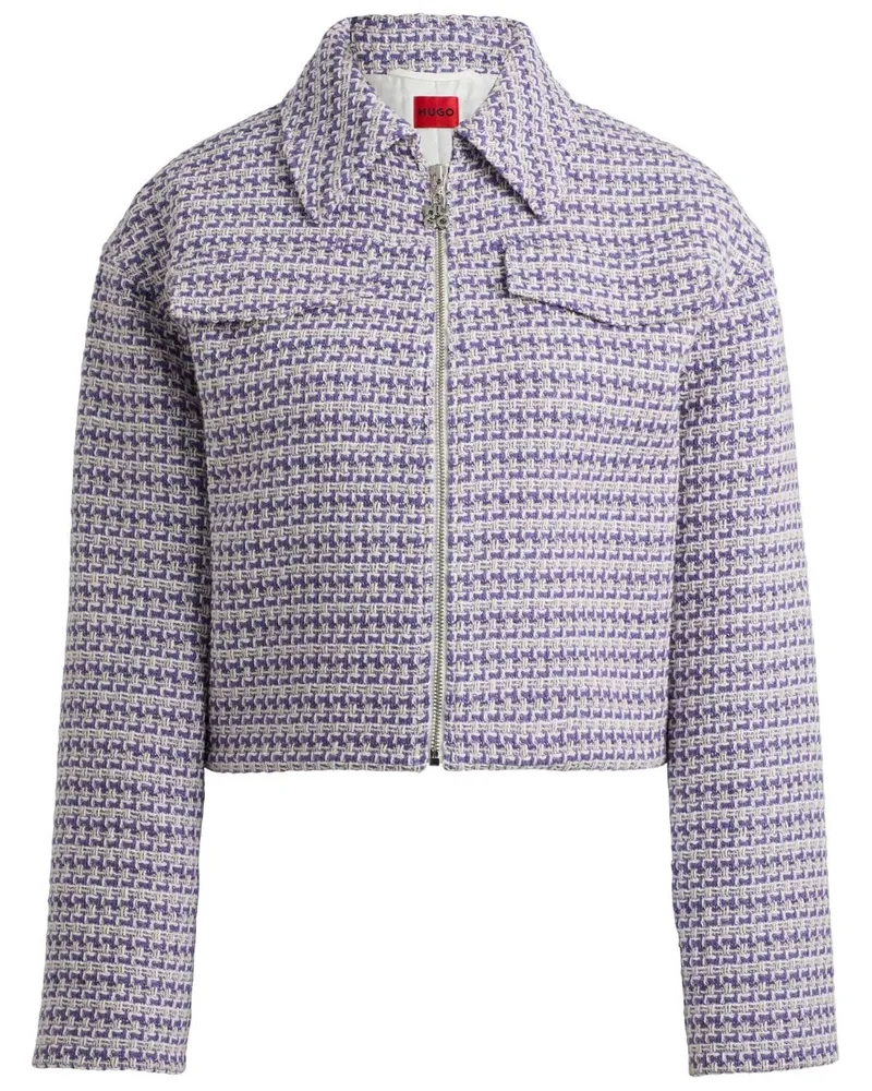 HUGO BOSS Kurze Tweed-Jacke - Nude Nude
