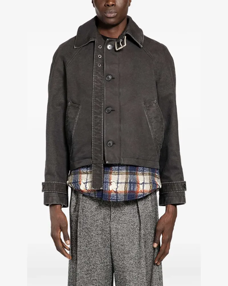 Loewe belted button-front jacket - Grau Grau
