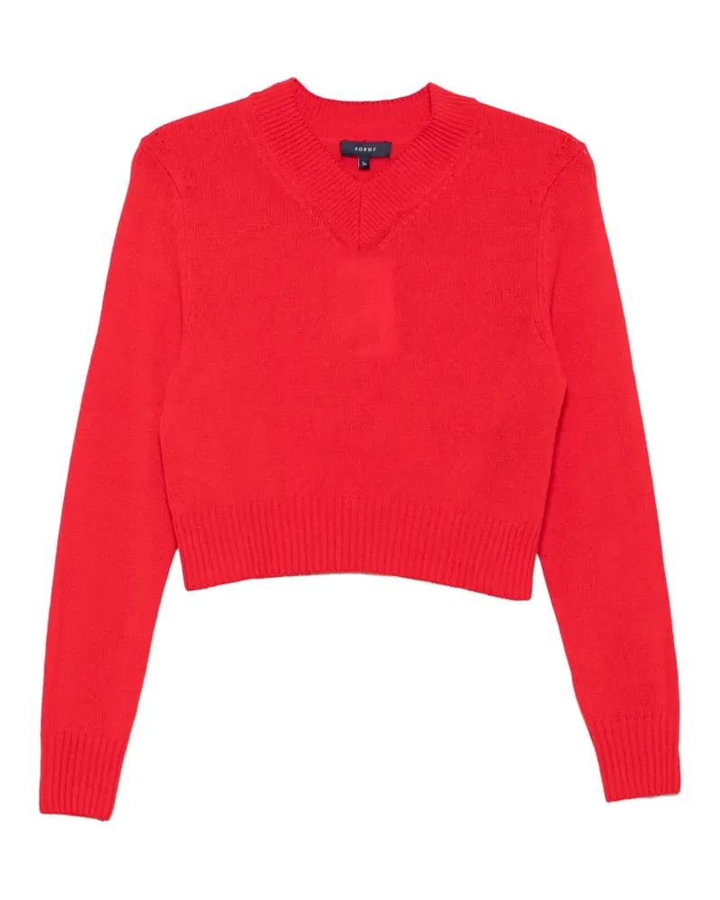 Soeur Jonas Pullover mit V-Ausschnitt - Rot Rot
