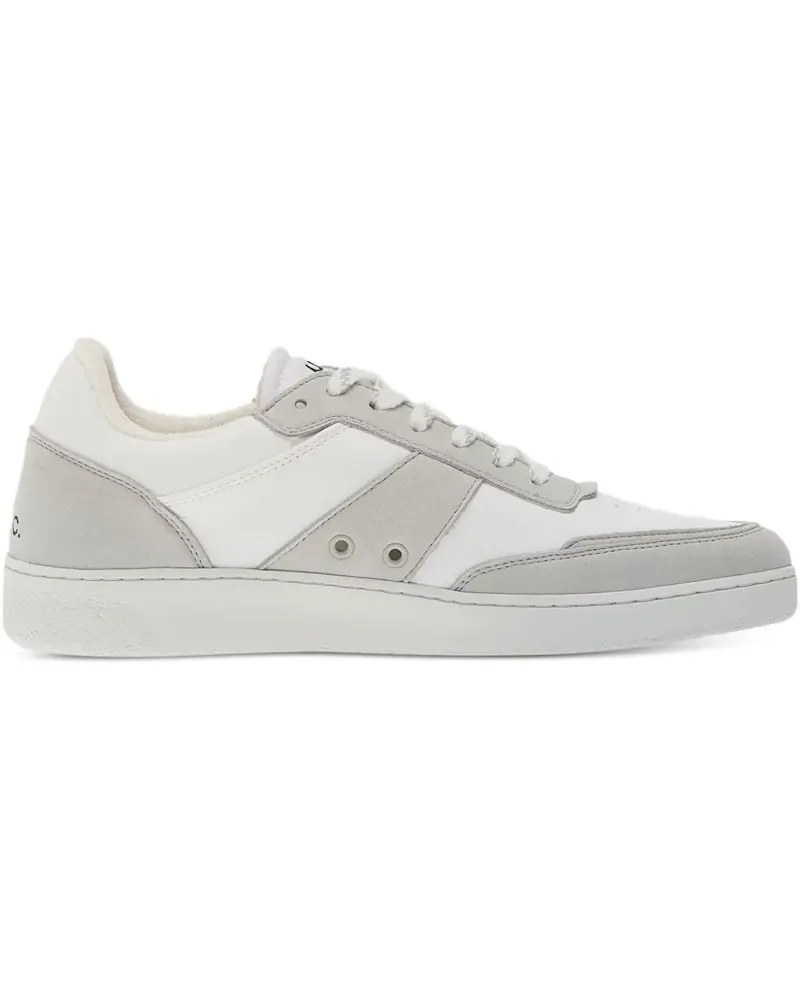 A.P.C. Plain Sneakers mit Einsätzen - Weiß Weiß