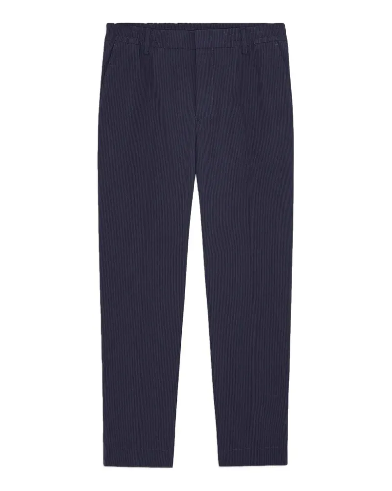 NN 07 Strukturierte Hose mit geradem Bein - Blau Blau
