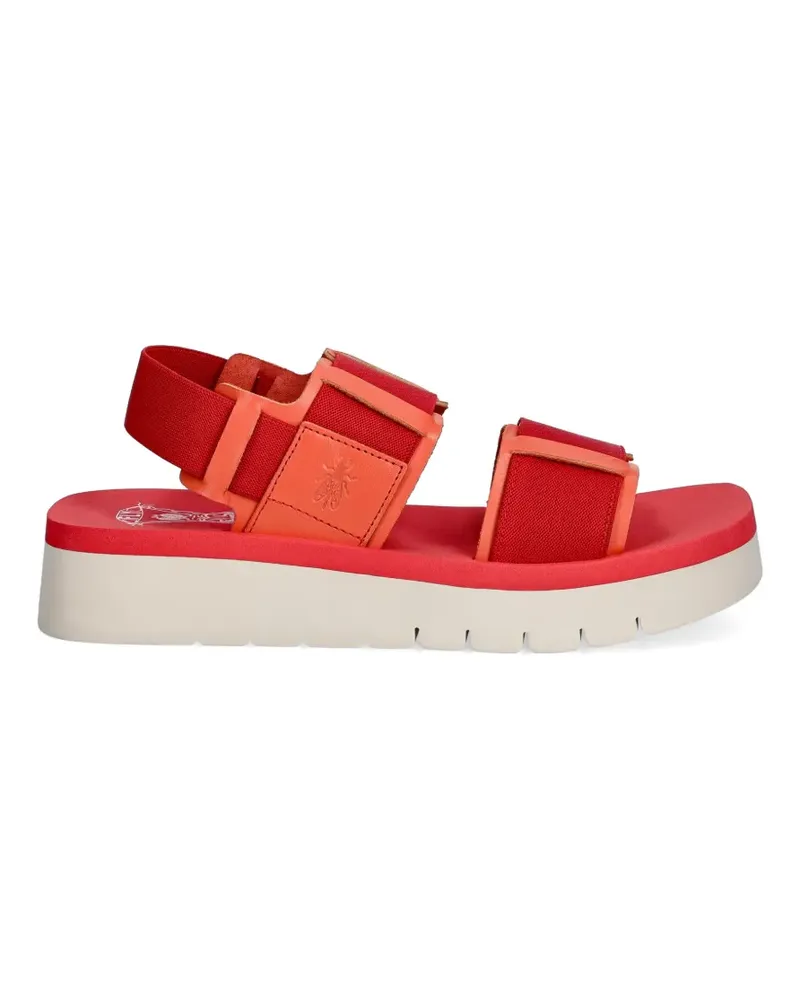 Fly London touch-strap platform sandals - Rot Rot