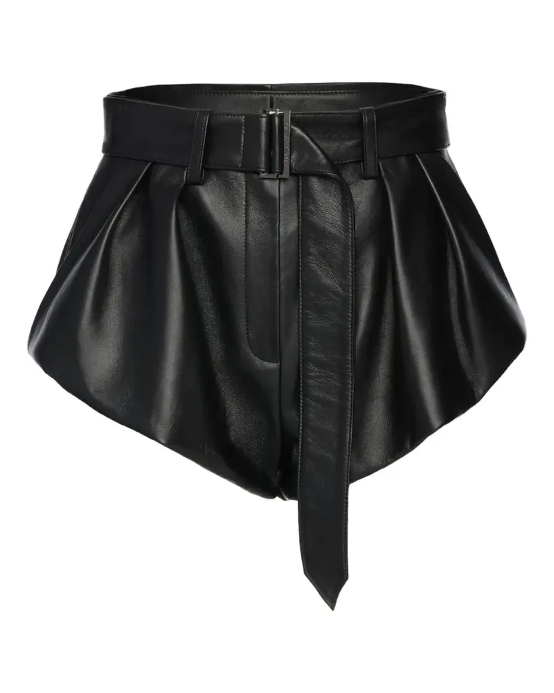 Magda Butrym belted leather shorts - Schwarz Schwarz